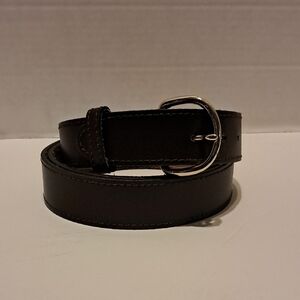 Classic Brown Leather Work Belt Made In The USA Size 50/125 Preowned Minor Wear